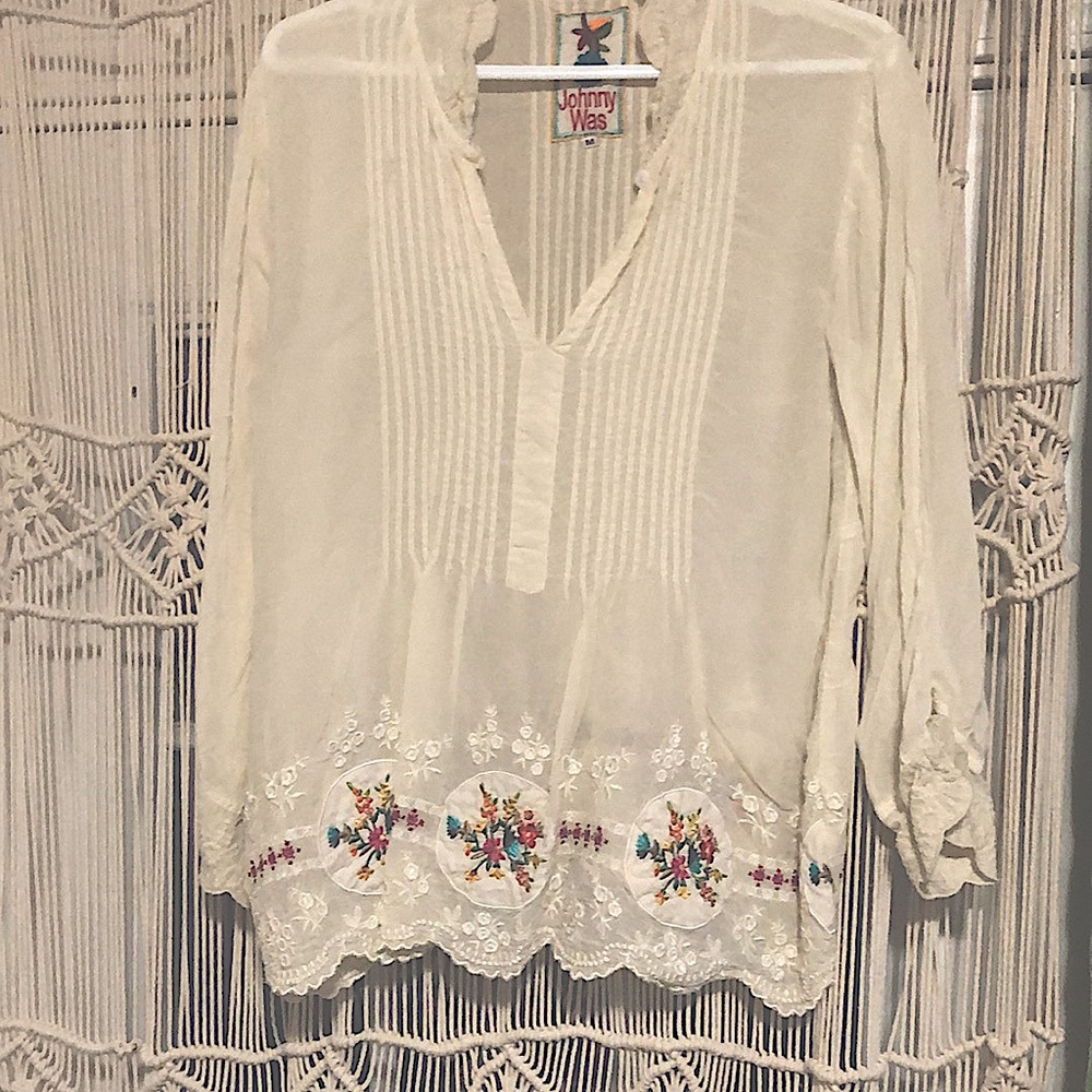 Johnny Was peasant top size M